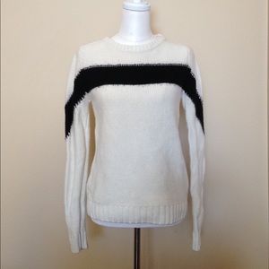 SI•IAE Cream and Black Sweater